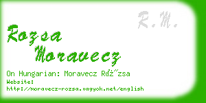 rozsa moravecz business card